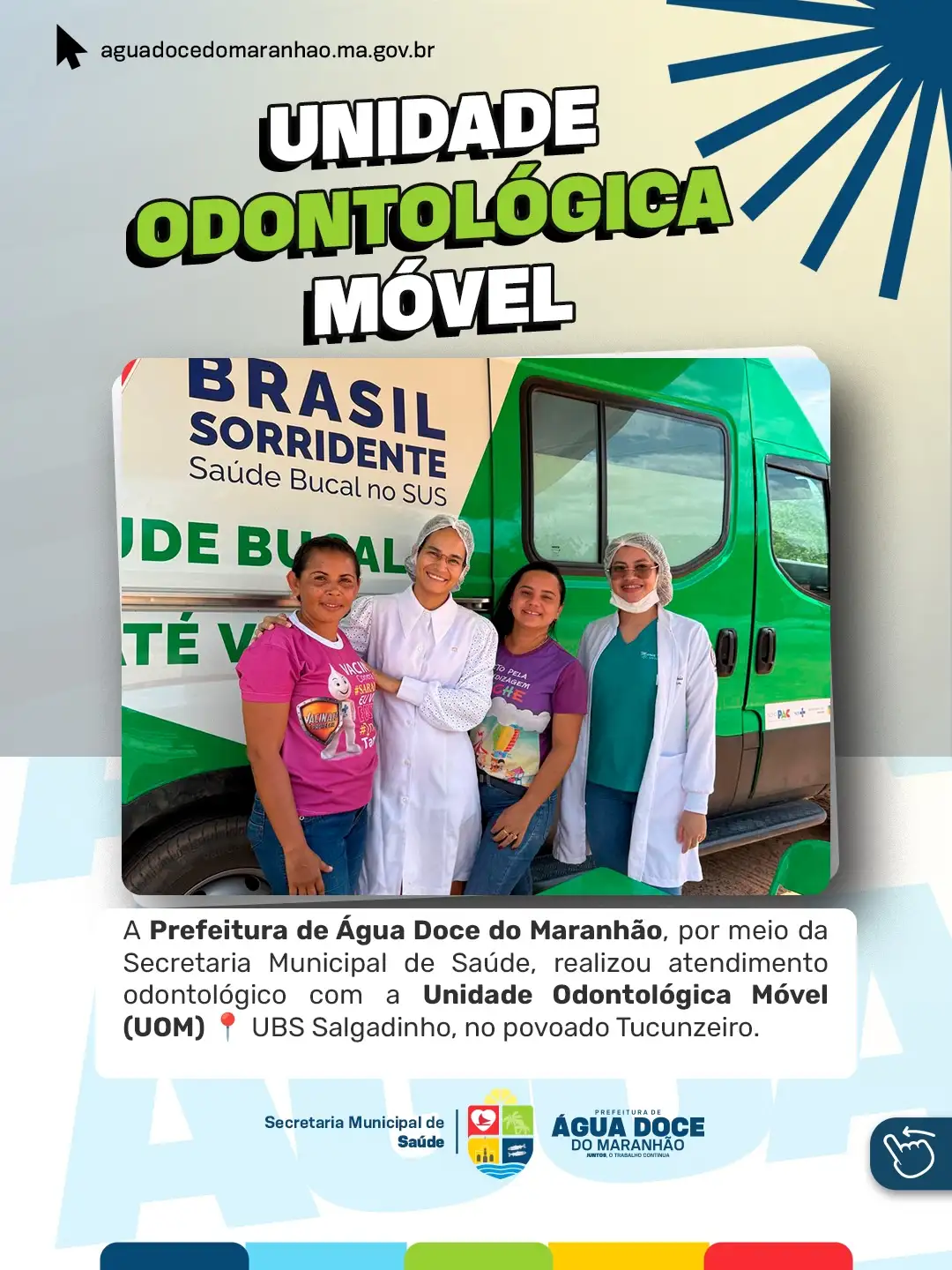 Foto 1 – Unidade Odontológica Móvel realiza atendimento no povoado Tucunzeiro 🦷