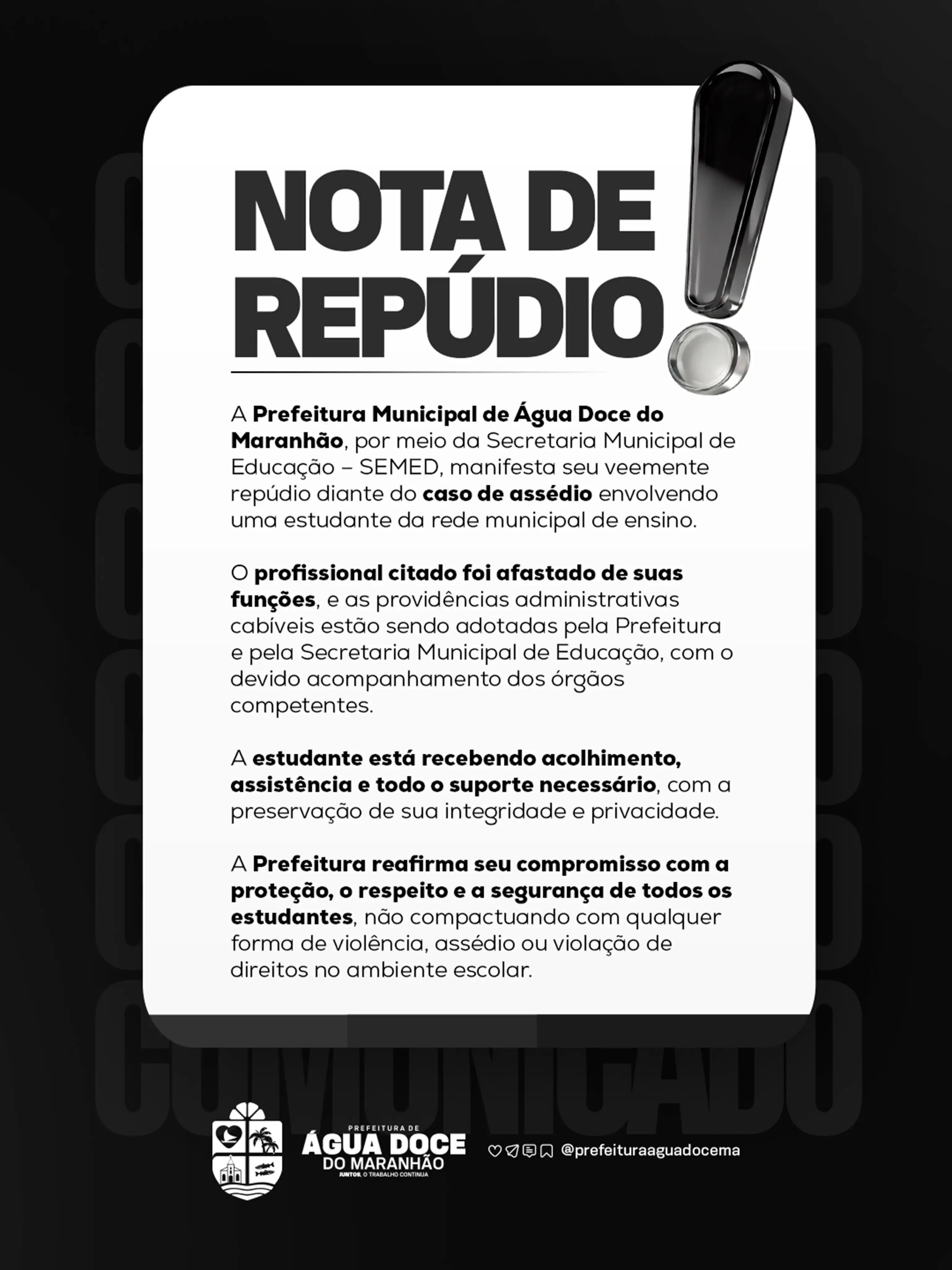 NOTA DE REPÚDIO
