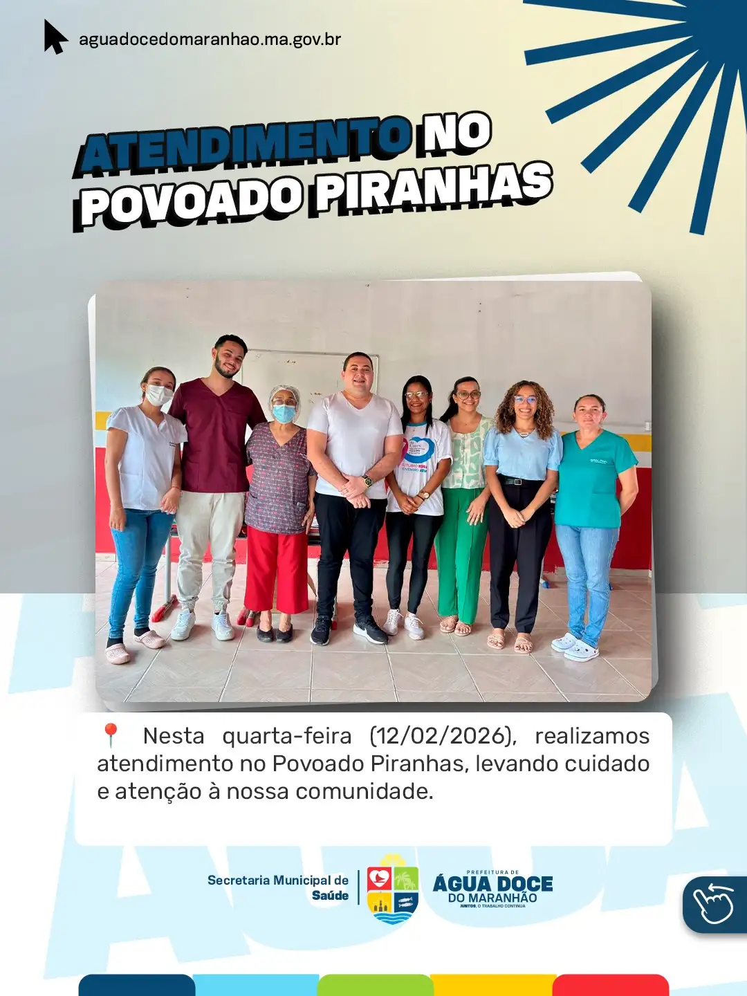 Foto 1 – Estratégia de Saúde da Família de Cana Brava realiza atendimento no Povoado Piranhas