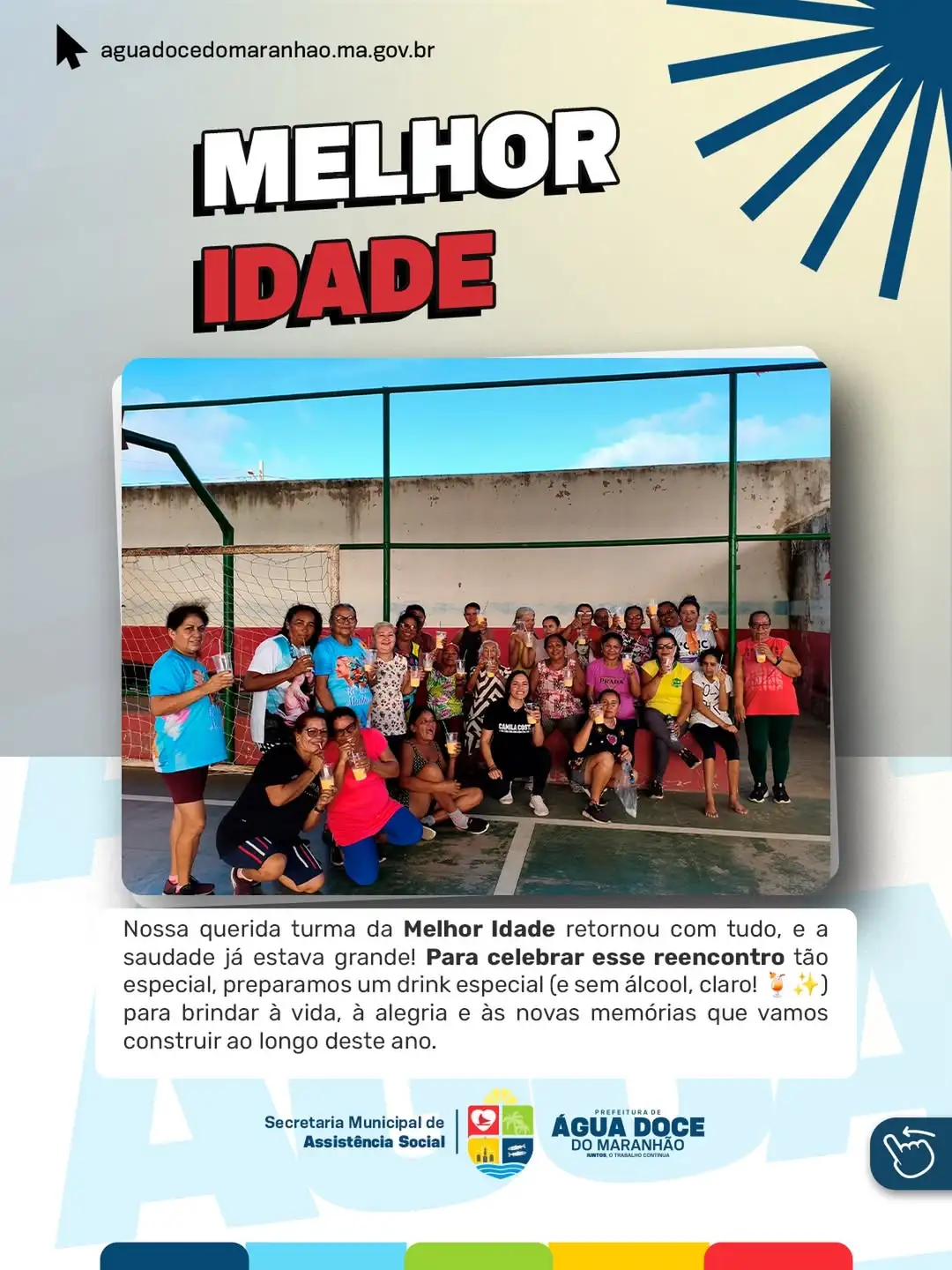 Foto 1 – CRAS retoma atividades com a Melhor Idade em clima de alegria e reencontro ❤️