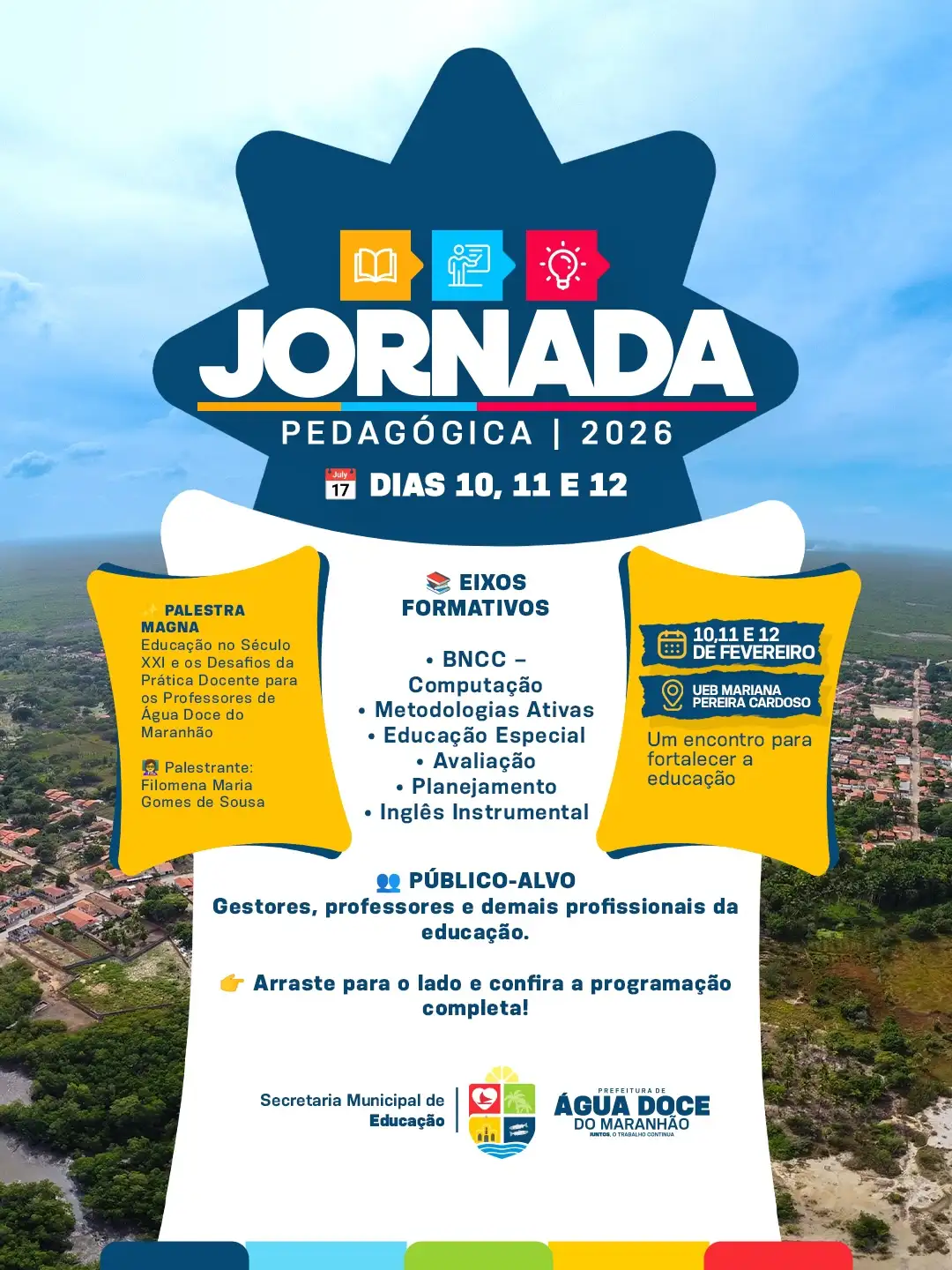 Foto 1 – JORNADA PEDAGÓGICA 2026 | CONVITE AOS PROFISSIONAIS DA EDUCAÇÃO