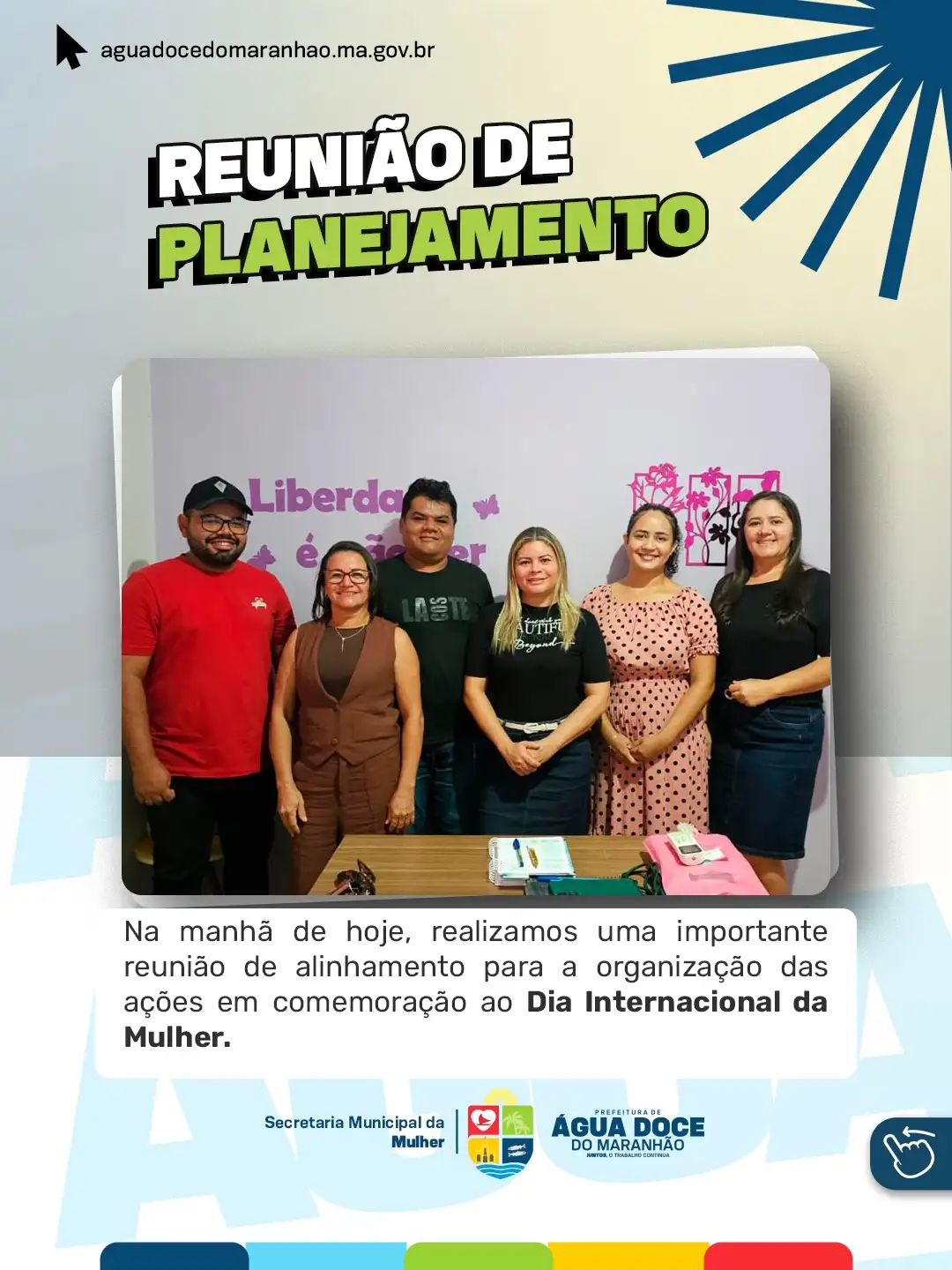 Foto 1 – Prefeitura de Água Doce do Maranhão realiza reunião de planejamento para o Dia Internacional da Mulher